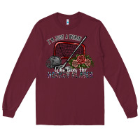 Burgundy i'm just a woman who loves her hockey player Long Sleeve Tee - SublimationCraftShop