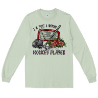 Matcha i'm just a woman who loves her hockey player Long Sleeve Tee - SublimationCraftShop