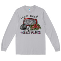 I'm Just A Woman Who Loves Her Hockey Player Long Sleeve Tee | Teevron