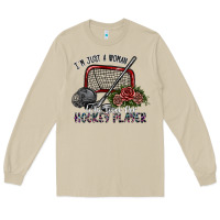 Mushroom i'm just a woman who loves her hockey player Long Sleeve Tee - SublimationCraftShop