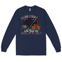 Navy i'm just a woman who loves her hockey player Long Sleeve Tee - SublimationCraftShop