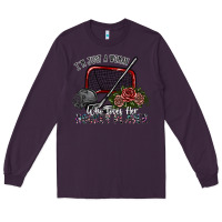 Plum i'm just a woman who loves her hockey player Long Sleeve Tee - SublimationCraftShop