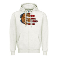 Oatmeal Heather Dad The Man The Myth The Legend The King Zipper Hoodie - Jasminsmagicworld