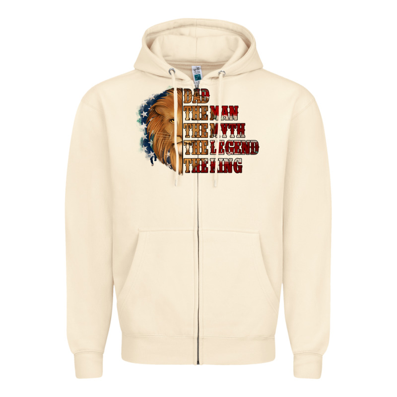 Dad The Man The Myth The Legend The King Zipper Hoodie by Jasminsmagicworld | Teevron