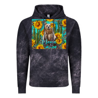 Cloud Black mama bear with sunflowers and cactus Vintage Hoodie - Artiststas
