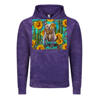 Cloud Purple mama bear with sunflowers and cactus Vintage Hoodie - Artiststas