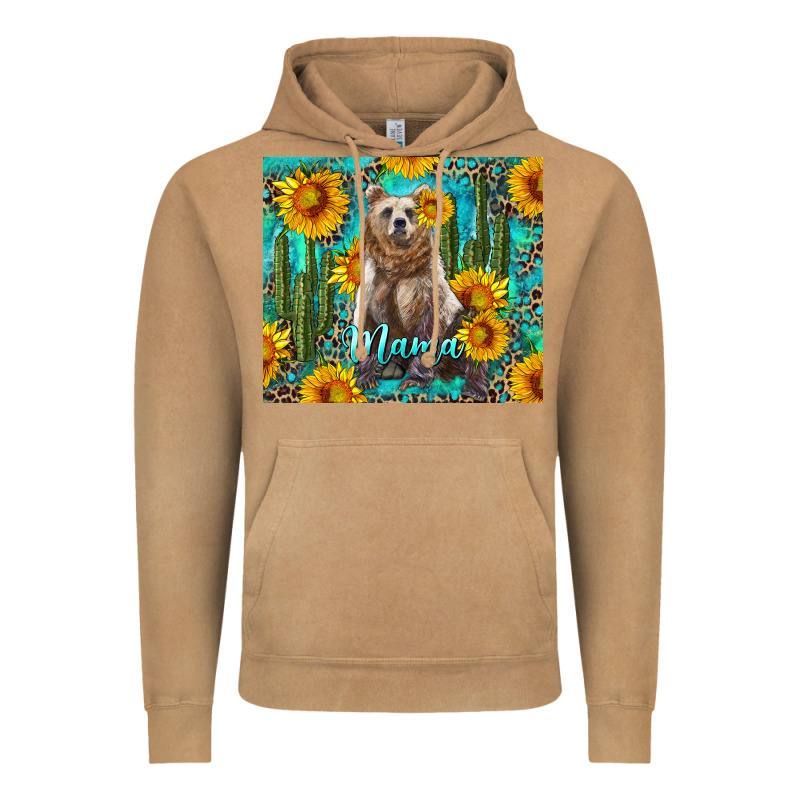 Mama Bear With Sunflowers And Cactus Vintage Hoodie by Artiststas | Teevron