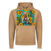 Vintage Camel mama bear with sunflowers and cactus Vintage Hoodie - Artiststas