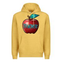 Antique Gold apple teacher Premium Hoodie - BarkalooDesign