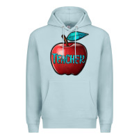 Blue Mist apple teacher Premium Hoodie - BarkalooDesign