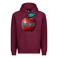 Burgundy apple teacher Premium Hoodie - BarkalooDesign