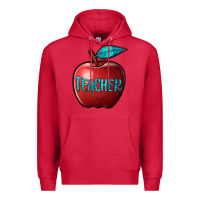 Cardinal apple teacher Premium Hoodie - BarkalooDesign