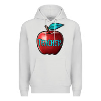 Dove Grey apple teacher Premium Hoodie - BarkalooDesign