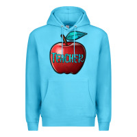 Ocean Blue apple teacher Premium Hoodie - BarkalooDesign