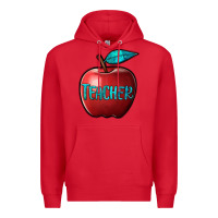 Red apple teacher Premium Hoodie - BarkalooDesign