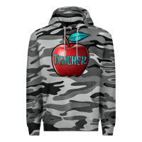 Slate Camo apple teacher Premium Hoodie - BarkalooDesign