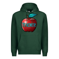 Sports Green apple teacher Premium Hoodie - BarkalooDesign