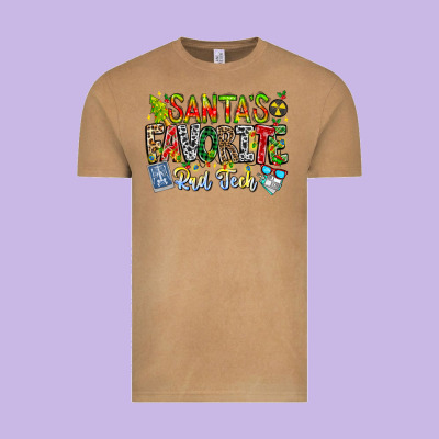 Santa's Favorite Rad Tech Vintage Tee Designed By Cowhidedigitalart