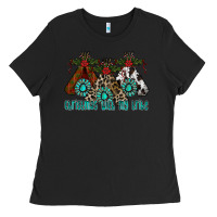 Black Christmas With Tribe Ladies Tee - CowhideDigitalArt