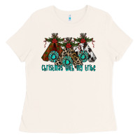 Bone Christmas With Tribe Ladies Tee - CowhideDigitalArt
