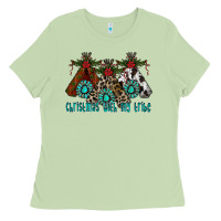 Matcha Christmas With Tribe Ladies Tee - CowhideDigitalArt