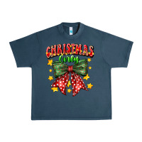 Midnight Navy festive holiday bow design Urban Heavy Tee - CowhideDigitalArt