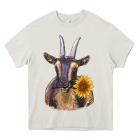 Cream dark goat Heavy Core Tee - RanaPortraitStore