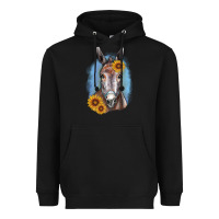 Black Sunflower Donkey Heavyweight Hoodie - RanaPortraitStore