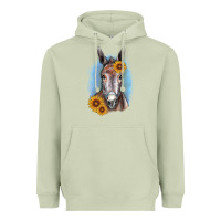 Matcha Sunflower Donkey Heavyweight Hoodie - RanaPortraitStore