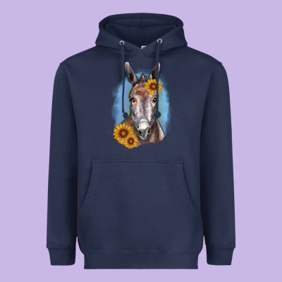 Sunflower Donkey Heavyweight Hoodie Designed By Ranaportraitstore