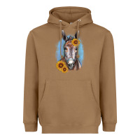 Toasted Coconut Sunflower Donkey Heavyweight Hoodie - RanaPortraitStore