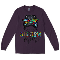 Plum autism mom Long Sleeve Tee - CowhideDigitalArt