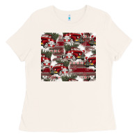 Bone vintage christmas car pattern Ladies Tee - CowhideDigitalArt