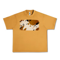 Peanut Butter Cowhide Black and Light Brown Brushstroke Urban Heavy Tee - Jasminsmagicworld