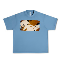 Pebble Blue Cowhide Black and Light Brown Brushstroke Urban Heavy Tee - Jasminsmagicworld