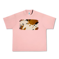 Salmon Cowhide Black and Light Brown Brushstroke Urban Heavy Tee - Jasminsmagicworld