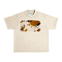 Sandshell Cowhide Black and Light Brown Brushstroke Urban Heavy Tee - Jasminsmagicworld