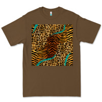 Cacao safari animals turquoise glitter seamless pattern Premium Tee - BundleAndBundleShop