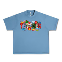 Pebble Blue Christmas teacher Urban Heavy Tee - CowhideDigitalArt