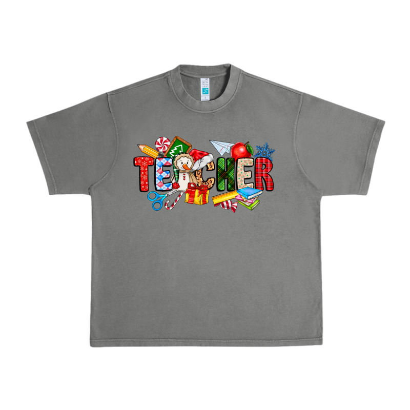 Christmas Teacher Urban Heavy Tee by CowhideDigitalArt | Teevron