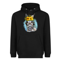 Black Sunflower Glasses Donkey Heavyweight Hoodie - RanaPortraitStore