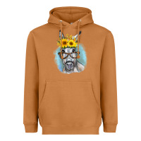 Meerkat Sunflower Glasses Donkey Heavyweight Hoodie - RanaPortraitStore