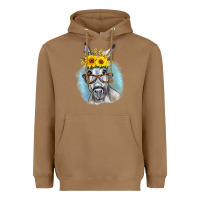 Toasted Coconut Sunflower Glasses Donkey Heavyweight Hoodie - RanaPortraitStore