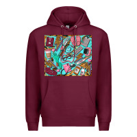 Burgundy nurse tumbler Premium Hoodie - BarkalooDesign