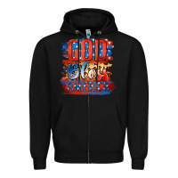 Black God Bless America Zipper Hoodie - Jasminsmagicworld