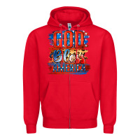 Red God Bless America Zipper Hoodie - Jasminsmagicworld