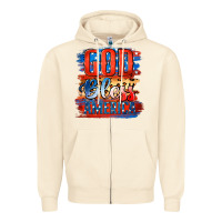 Sandshell God Bless America Zipper Hoodie - Jasminsmagicworld