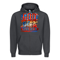 Smoke God Bless America Zipper Hoodie - Jasminsmagicworld