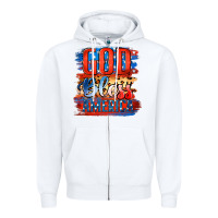 White God Bless America Zipper Hoodie - Jasminsmagicworld