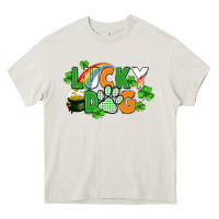 Cream lucky dog St. Patricks Day Heavy Core Tee - FaDigitalArtStudio